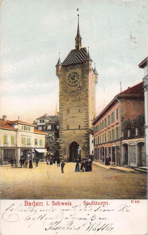 BG19377 baden i schweiz stadtturm switzerland