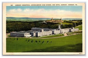 Hershey Industrial High School Hershey Pennsylvania PA UNP LInen Postcard Y13