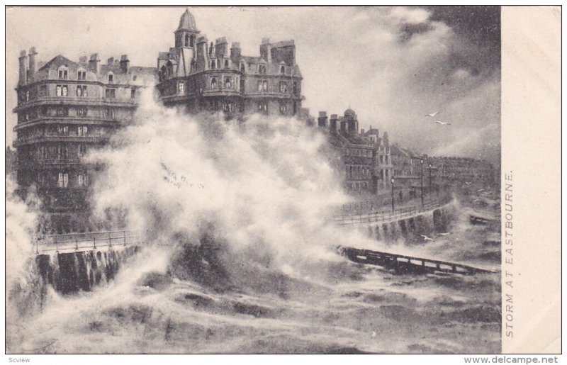 ENGLAND, PU-1904; Storm At Eastbourne