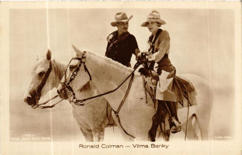 CPA RONALD COLMAN. VILMA BANKY Ross Verlag 1795/3 FILM STAR (600907)