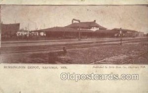 Burlington Depot, Hastings, NE, Nebraska, USA Train Railroad Station Depot 19...