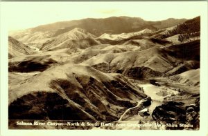 RPPC Salmon River Canyon North South Hwy Grangeville Idaho Real Photo Postcard