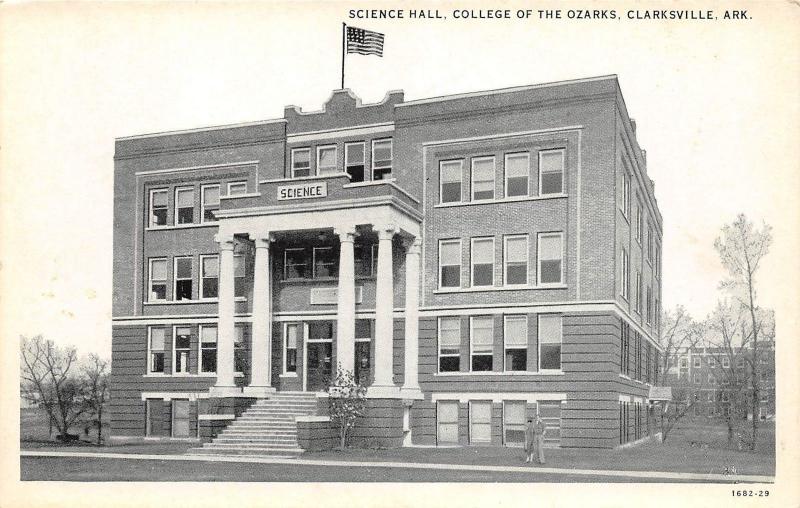 C68/ Clarksville Arkansas AR Postcard c30s College of the Ozarks Science Hall