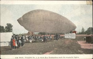 Dirigible Airship Aviation TOLEDO #1 Roy Knabenshue c1905 Postcard