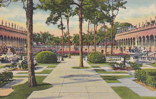 Looking West In John Ringling Art Museum Sarasota Florida Curteich