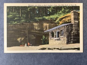 Bluff Dweller's Cave Office & Entrance Noel MO Linen Postcard H1282084241