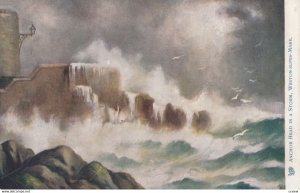 Rough Seas, Anchor Head in a storm, WESTON-SUPER-MARE, 1900-10s; TUCK 1747