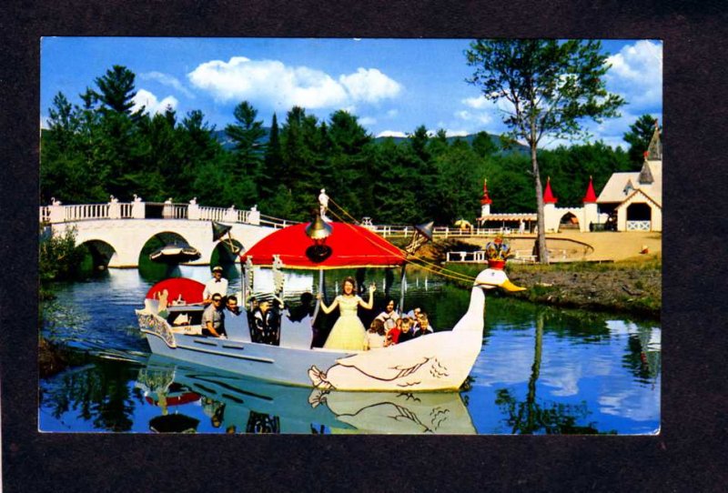 NH Storyland Amusement Park Glen New Hampshire Queen Duck Boat Postcard