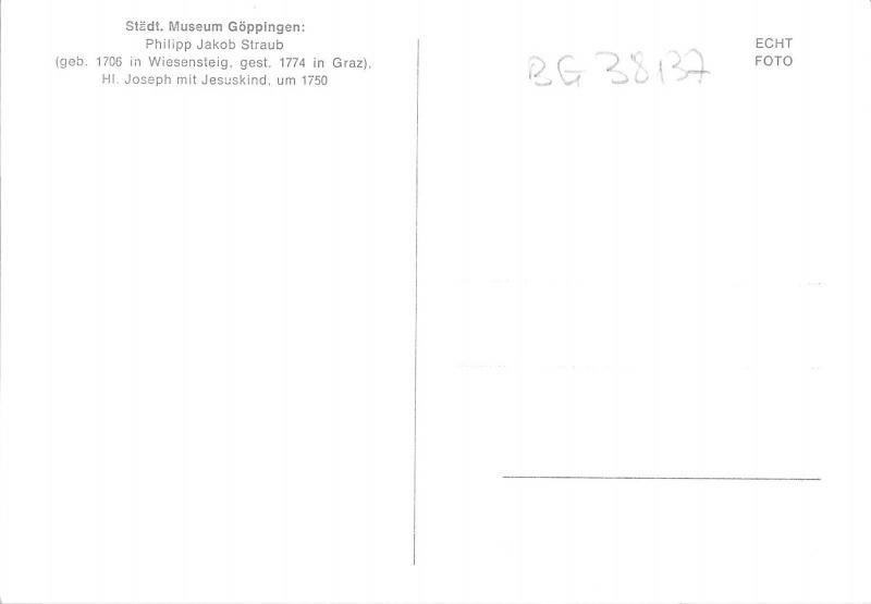 BG38137 stadt museum goppingen philipp jakob straub postcard sculpture   germany