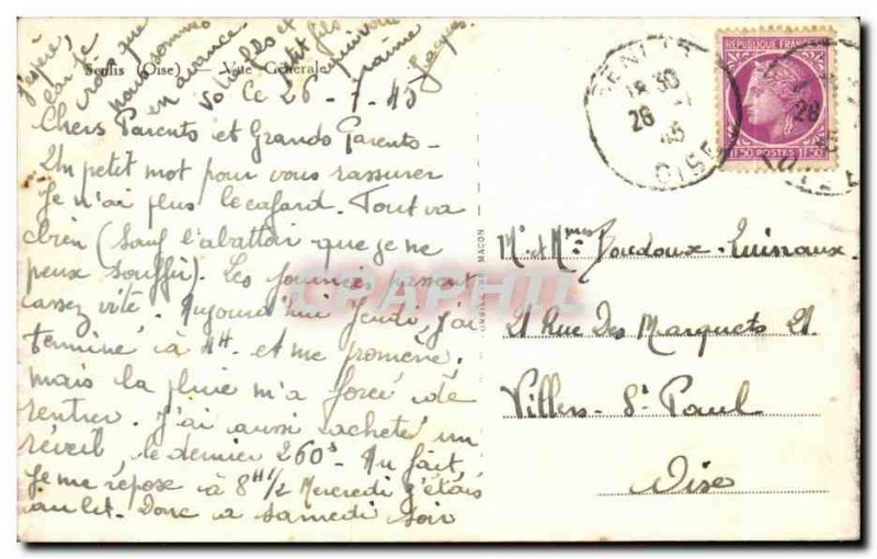 Old Postcard Senlis (Oise) Vue Generale