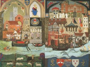 Suffolk Craft History Embroidery Tudor Medieval Rare 2x Postcard s