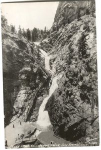 RPPC Postcard Seven Falls So Cheyenne Canon Colorado Springs CO