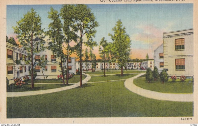 GREENSBORO , North Carolina , 1930-40s ; Country Club Apartments