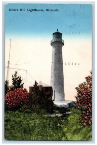 Bermuda Postcard View of Gibb's Hill Lighthouse 1938 Vintage Posted Paquebot