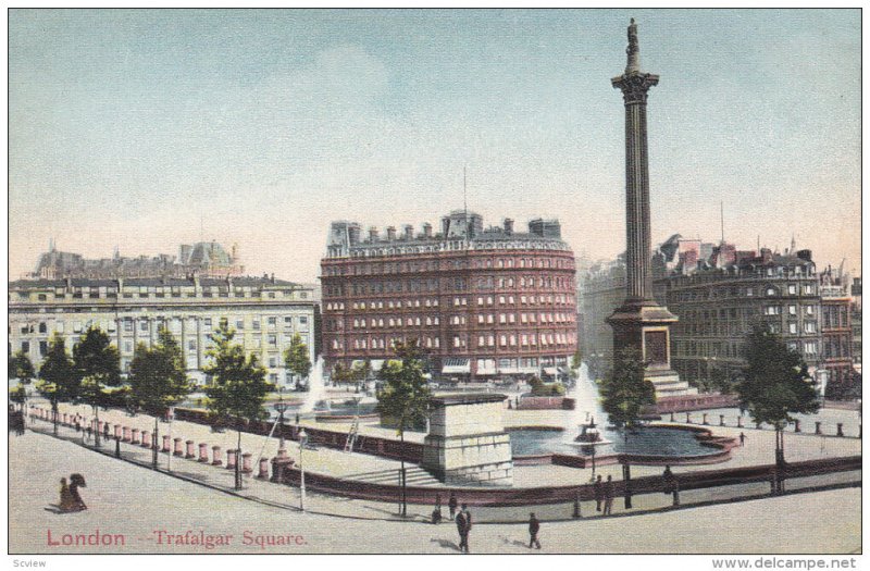 LONDON, England, 1900-1910´s; Trafalgar Square