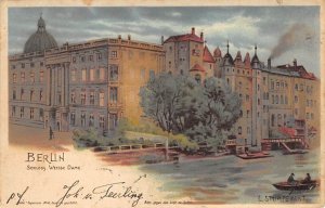 Schloss Weisse Dame Berlin Hold to Light Postal Used Unknown writing on front