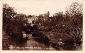 WARWICK CASTLE FROM THE BRIDGE UK H BESON & SON PHOTO POSTCARD POSTMARK 1920