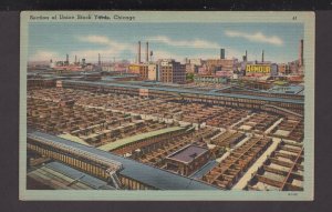 Illinois CHICAGO Section of Union Stock Yards largest Meat Packers - LINEN