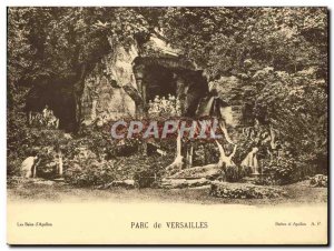 Old Postcard Large Format Versailles Park The baths 39Apollon & # 28 * 21 cm