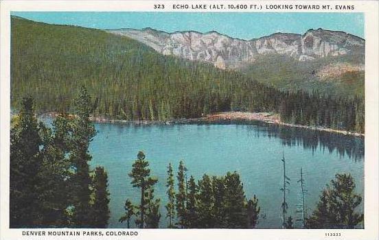 Colorado Denver Echo Lake Looking Toward Mountain Denver Mountain Parks