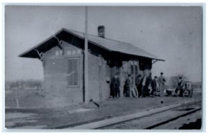 c1960's St. Mary's Iowa Exterior Vintage Train Depot Station RPPC Photo Postcard