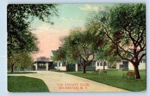 Rochester New York NY Postcard The County Club Scenic View 1909 Antique Trees