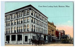 1916 Front Street Looking South Exterior Building Mankato Minnesota MN Postcard