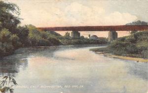 Red Oak Iowa East Nishnabotna Railroad Bridge Antique Postcard K107212