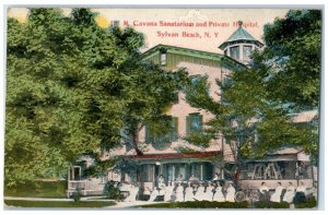 1911 Dr. M. Cavana Sanatarium And Private Hospital Sylvan Beach NY Postcard