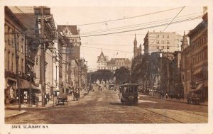 Albany New York State Street Real Photo Vintage Postcard AA67077