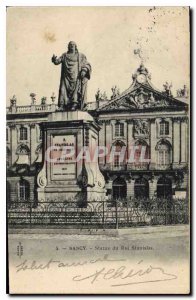 Old Postcard Nancy Statue of King Stanislas