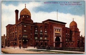 Vtg Chicago Illinois IL Medinah Temple A.A.O.N.M.S. Masonic 1910 Postcard