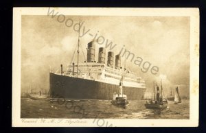 LS2471 - Cunard Liner - Aquitania - built 1914 - postcard