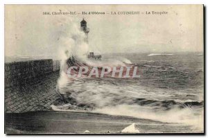 Postcard Old Charente Inf Island Oleron La Cotiniere La Tempete Lighthouse