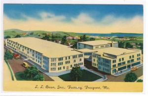 L L Bean Co Factory Freeport Maine postcard