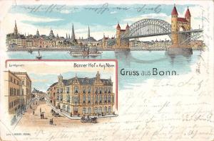 BG19580 gruss aus bonn bonner hof aug nover czech litho