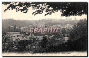 Old Postcard Fougeres Panoramic taken from the Public Garden