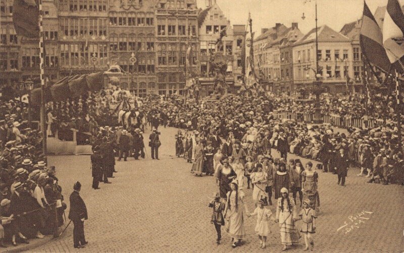 Belgium Anvers Antwerp Jewelry Procession 1923  Poland Riders & Pedestrians B41