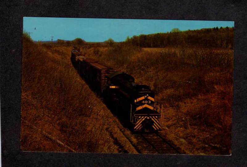 VT Vermont Railway Railroad Train Burlington to Rutland Postcard