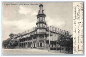 1905 Fountain Spring House Exterior Building Waukesha Wisconsin Vintage Postcard