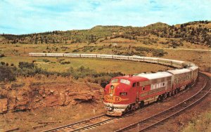 Santa Fe Streamliner in Raton Pass Grand Canyon Railroad Train Postcard