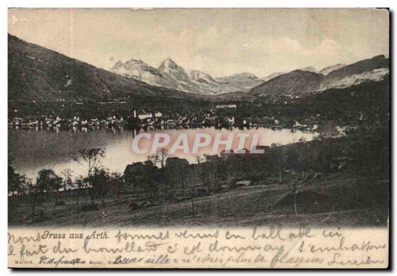 Old Postcard Gruss aus Switzerland Arth