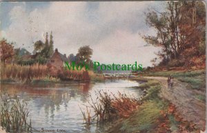 Berkshire Postcard - Sonning Lock, Art, Tuck Up The River Series RS32978