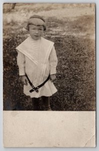 RPPC Cute Little Edwardian Boy Sweet Face c1910 Postcard G27