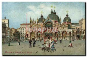 Old Postcard Venezia Marco Basilica Di S