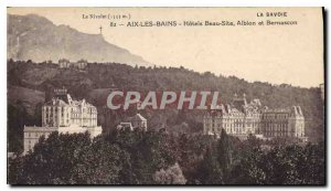 Old Postcard Savoy Aix les Bains Hotels Beau Site Albion and Bernascon