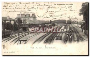 Old Postcard Toul Station View Interieure