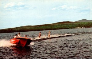 New Hampshire West Ossipee Westward Shores Camping Area Water Skiing On Beaut...