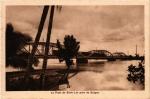 CPA AK INDOCHINA Le Pont de Binh-Loi pres de Saigon VIETNAM (957437)