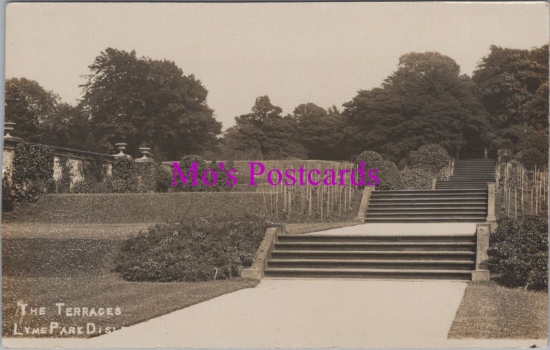 Cheshire Postcard - Lyme Park, Disley, The Terraces  RS37633